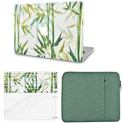 KECC Laptop Case Compatible with MacBook Air 13'' w/Keyboard Cover + Sleeve + Screen Protector (Bundle) Plastic Hard Shell Case A1466/A1369 (Bamboo)