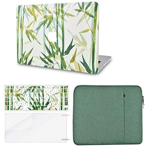 KECC Laptop Case Compatible with MacBook Air 13'' w/Keyboard Cover + Sleeve + Screen Protector (Bundle) Plastic Hard Shell Case A1466/A1369 (Bamboo)