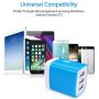USB Wall Charger, Hootek 2Pack Wall Plug 3.1A 3-Multi Port USB Charger Adapter Charging Block Cube Brick Compatible iPhone 11 Pro/XR/XS/X/8/7 Plus, iPad, Samsung S20 FE S10 S9 S8+ A80 A71 Note20 Ultra