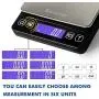 KitchenTour Digital Kitchen Scale - 3000g/0.1g High Accuracy Precision Multifunction Food Meat Scale with Back-Lit LCD Display(Batteries Included)