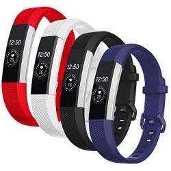 Welltin Bands for Women and Men(4 Pack), Classic Soft Silicone Sport Strap Replacement Wristband, Small Large
