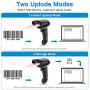 NETUM Bluetooth Barcode Scanner, Compatible with 2.4G Wireless & Bluetooth Function & Wired Connection, Connect Smart Phone, Tablet, PC, CCD Bar Code Reader Work with Windows, Mac,Android, iOS