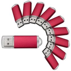 VICFUN 10pcs 8GB USB Flash Drive 8G USB 2.0 USB Drive Thumb Stick, Red