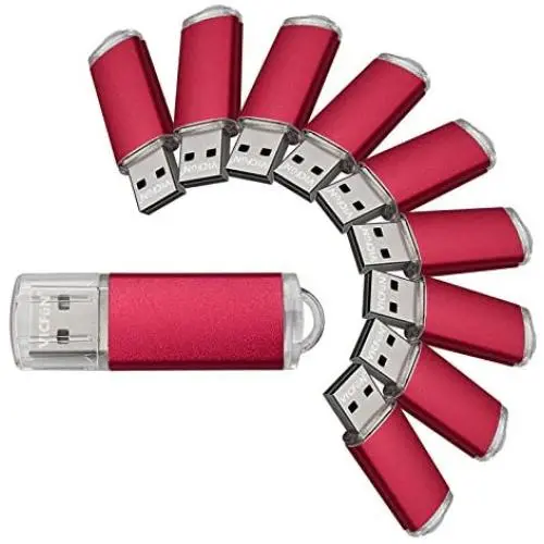 VICFUN 10pcs 8GB USB Flash Drive 8G USB 2.0 USB Drive Thumb Stick, Red