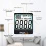 EMF Meter, Electromagnetic Field Radiation Detector 5HZ—3500MHz with 3 Levels Sound-Light Alarm, Digital LCD for Testing Ghost, Magnetic Field, Electric Field Radiation and Ambient Temperature - MET01