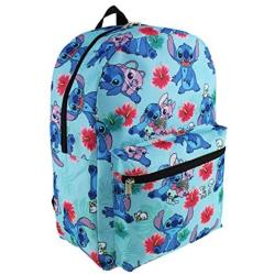 Lilo and Stitch 16 Inch Allover Print Laptop Backpack (Aqua)
