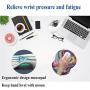 Boutilon Wrist Mouse Pad, Non-Slip Ergonomic Mouse Pad with Gel Wrist Rest Support, Gaming Mouse Pad with Lycra Cloth 8.7 x 7.5 inches Pad for Computer, Laptop, Home, Office (Colorful Marble-Wrist)