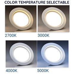 3-Inch LED Recessed Downlight, Dimmable, 8W=50W, 550 LM, GU24 Base, CCT Color Temperature Selectable 2700K | 3000K | 3500K | 4000K | 5000K, Damp Rated, Simple Retrofit Installation, UL Listed