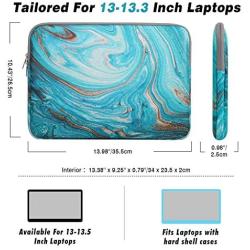 MoKo 13-13.3 Inch Laptop Sleeve Bag Fits MacBook Air 13-inch Retina 2020-2016, MacBook Pro 13'', Surface Book/Surface Laptop 13.5'', Waterproof PU Leather Protective Case - Desert