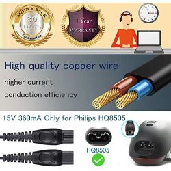 for Philips Norelco HQ8505 Charger Cord, Norelco 9000 7000 5000 4000 3000 Series,15V Charger Cord for Philips Electric Shaver Razor, Aquatec, Arcitec, Multigroom Beard Trimmer & More 5Ft