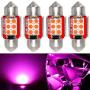 Phinlion Super Bright DE3175 LED Purple Bulb 3030 6-SMD Festoon 1.25'' 31mm DE3021 DE3022 LED Bulbs for Car Interior Map Dome Trunk Courtesy Light, Pack of 4