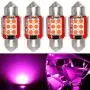 Phinlion Super Bright DE3175 LED Purple Bulb 3030 6-SMD Festoon 1.25'' 31mm DE3021 DE3022 LED Bulbs for Car Interior Map Dome Trunk Courtesy Light, Pack of 4