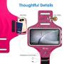 JETech Cell Phone Armband Case for iPhone SE(2020)/11/11 Pro/XR/XS/X/8 Plus/7 Plus/8/7/6s/6, Galaxy S10/S9/S9+, Adjustable Band, w/Key Holder and Card Slot, for Running, Walking, Hiking, Plum