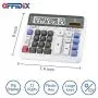 OFFIDIX Office Computer Key Electronic Calculator, Financial Calculators for Bank Stuff and Accouter, Financial Accounting Style 12-Digit Display with Battery and Solar Desktop Calculator Fathers Day OFFIDIX Office Computer Key Electronic Calculator, Financial Calculators for Bank Stuff and Accouter, Financial Accounting Style 12-Digit Display with Battery and Solar Desktop Calculator Fathers Day