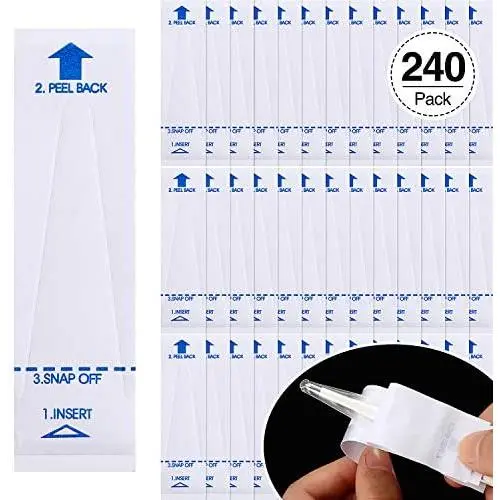 Digital Thermometer Probe Covers 3.75 x 1.02 Inches, Disposable Universal Electronic Thermometer Cover, Safe Thermometers Sleeve (240 Pieces)