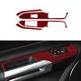 BLAKAYA Compatible with Sticker Carbon Fiber Window Switch Control Panel Trim Cover Accessories for Ford Mustang 2015 2016 2017 2018 2019 2020 (4PCS Red)