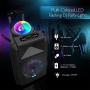 Wireless Portable PA Speaker System - 700 W Battery Powered Rechargeable Sound Speaker and Microphone Set with Bluetooth MP3 USB Micro SD FM Radio AUX 1/4'' DJ lights - For PA / Party - Pyle PSUFM1280B
