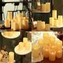 Flameless Candles, LED Candles Outdoor Candles Waterproof Candles(D: 3'' x H: 4''5''6'') Battery Operated Candles Plastic Pack of 9 Flameless Pillar Candles