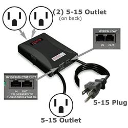 ESP Digital QC Surge Protector/Noise Filter (Model D5133NT) - 120 Volt, 15 Amp