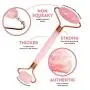 Jade Face Roller - Jade Roller for Face & Gua Sha Face Massager, 100% Natural Rose Quartz Roller – Face, Eye & Neck Rejuvenation Beauty Tools; Hand-Crafted with Squeak-Free Padding