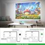 Mini Projector, PVO Portable Projector for Cartoon, Kids Gift, Outdoor Movie Projector, LED Pico Video Projector for Home Theater Movie Projector with HDMI USB TV AV Interfaces and Remote Control