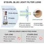 Reading Glasses Womens Blue Light Blocking - 2 Pack Lightweight Computer Readers +1.0 Glare Blocking Ladies Eyeglass