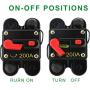 200 Amp Circuit Breaker - JOYHO 12-24V DC Circuit Breaker with Manual Reset Waterproof Fuse Holder for Marine RV Car Audio and Home Solar System Amps Protection