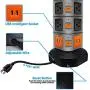 Power Strip Tower, Lovin Product Surge Protector Electric Charging Station, 14 Outlet Plugs with 4 USB Slot 6 feet Cord Wire Extension Universal Charging Station (1-Pack) Power Strip Tower, Lovin Product Surge Protector Electric Charging Station, 14 Outlet Plugs with 4 USB Slot 6 feet Cord Wire Extension Universal Charging Station (1-Pack)