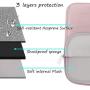 MOSISO Laptop Sleeve Only Compatible with MacBook 12 inch A1534 with Retina Display 2017/2016/2015 Release, Water Repellent Neoprene Bag with Small Case, Baby Pink