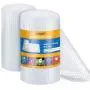 Fuxury Bubble Cushioning Wrap Roll Air Bubble Roll 2 Rolls 72 Feet Total,Perforated Every 12'',Included 20 Fragile Sticker Labels for Packaging Moving Shipping Boxes Supplies