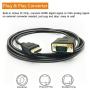 HDMI to VGA Adapter Cable, PeoTRIOL 1080P HDMI Male to VGA Male M/M Video Converter Cord VGA Adapter Compatible with HDMI Desktop, Laptop, DVD to 15 Pin D-SUB VGA HDTV Monitor Projector - 6Feet
