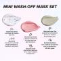 I DEW CARE Mini Scoops Wash Off Face Mask Skin Care Trio + Black Cat Spa and Makeup Headband + Soft Silicone Face Mask Brush Bundle
