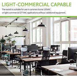 GE Enbrighten Z-Wave Plus Smart Light Switch, QuickFit & SimpleWire, Commercial 120/277VAC, Compatible with Alexa, Google Assistant, ZWave Hub & Neutral Wire Required, Dark Brown, 49183