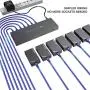 HDMI Extender Splitter 1x7 1080P@60Hz Over Cat 5E/6/7 Ethernet Cable 50m (164ft) Support HDMI loopout EDID Copy POC Function (1 in 7 Out)
