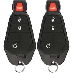 KeylessOption Keyless Entry Remote Control Car Key Fob Starter Alarm for Jeep (Pack of 2)