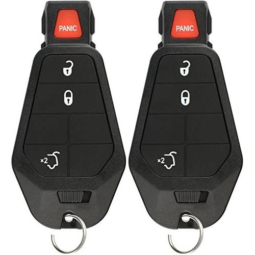 KeylessOption Keyless Entry Remote Control Car Key Fob Starter Alarm for Jeep (Pack of 2)