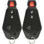 KeylessOption Keyless Entry Remote Control Car Key Fob Starter Alarm for Jeep (Pack of 2)