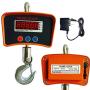 Hanging Scale, 1100Lb/500Kg Industrial Crane Hoist Scale LCD Digital Electronic Hook Hanging Weight Scale W/LED Display for Farm, Hunting, Bow Draw Weight, Big Fish & Hoyer Lift