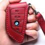 Dedicated Leather BMW Key Fob Cover Suit for Keyless Remote Control for BMW 1 2 3 4 5 6 7 Series and X1 X2 X3 X5 X6 and More BMW Models (A-R)