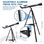 ESSLNB Telescope 28X-350X Telescopes for Adults Kids and Astronomy Beginners 700mm Focal Length Refractor Telescope with Phone Mount and AZ Adjustable Tripod