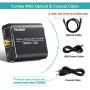 Digital to Analog Audio Converter-192kHz Techole Aluminum Optical to RCA with Optical &Coaxial Cable. Digital SPDIF TOSLINK to Stereo L/R and 3.5mm Jack DAC Converter for PS4 Xbox HDTV DVD Headphone