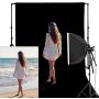 KNGKILQN Black Backdrop Photography Background - 7x9.5ft Black Background Photo Backdrop for Photoshoot Product Picture Video Conferencing Recording Screen