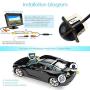 Car Rear View Camera, 20mm HD CCD Backup Camera, Waterproof Reverse Camera with Parking Assist Line Mirror Image Night Vision Parking Camera for 12V Car Pickup Mini-Truck RV SUV Minivan Camper