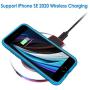 JETech Case for iPhone SE 2020 2nd Generation, iPhone 8 and iPhone 7, 4.7-Inch, Shockproof Bumper Cover, Anti-Scratch Clear Back (Blue)
