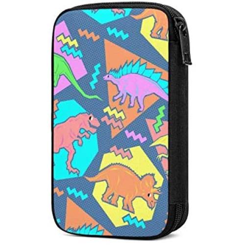 Hxuedan Colorful Dinosaur The Data Cable Storage Bag is A Portable and Independent Design SuitableVFor Travelers to Place The Data Cable, Earphone and Electronic Product Data Cable Storage Bag
