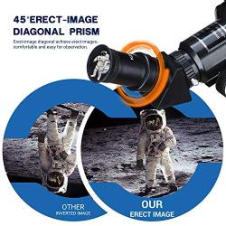 ESSLNB Telescope for Kids 70mm Refractor Telescope with Smartphone Adapter 51.6in Tripod Astronomical Telescopes for Astronomy Beginners Adults 3X Barlow Moon Filter Fully Coated Lens