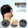 Boodlab Sleep Headphones Bluetooth Sleep Mask, 3D Sleep Eye Mask with Ultra-Thin HD Stereo Speakers Washable Adjustable for Sleeping Side Sleepers, Air Travel,Yoga,Meditation,Holiday