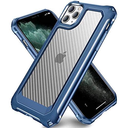 SUPBEC Compatible for iPhone 11 Pro Max Case and [ Screen Protector Tempered Glass x2Pcs] Protective Phone Cover [HeavyDuty Series] Shockproof Silicone for iPhone 11Pro Max Phone Case-Clear Blue-6.5''