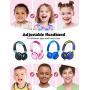 Kids Headphones Girls, Mpow CHE1 Wired Headphones for Kids Teens Children with Volume Limit 94dB, Foldable Adjustable On Ear Headphones for School, Travel, Compatible with Cellphones, Tablets, PC