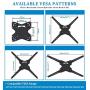 FOZIMOA Full Motion TV Wall Mount Bracket for 28-80 inch Flat Curved TVs, up to 110 lbs and VESA 600x400mm, with Tilt and Swivel Articulating Arms - Single Stud Install